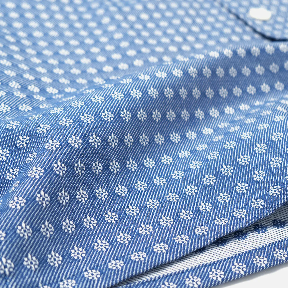 Blue Jay Jacquard Denim Club Shirt sold by Brooklyn Clothing Co. product image thumbnail 4