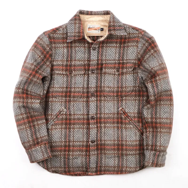 Mendon Hexagon Dobby Wool Plaid made by Freenote Cloth