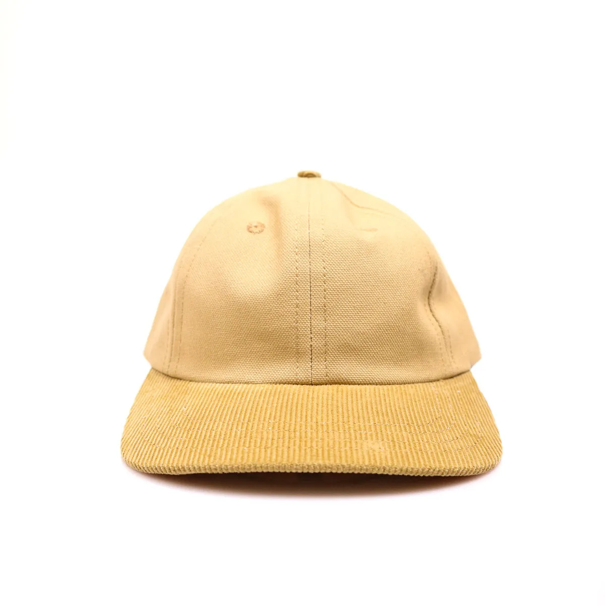 Unstructured Baseball Hat Faded Tan Canvas / Fawn Corduroy sold by Brooklyn Clothing Co. product image thumbnail 2