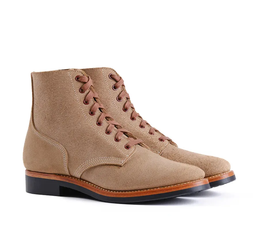 LK-042 US Navy N-1 Field Shoe Boondockers Natural Roughout made by John Lofgren