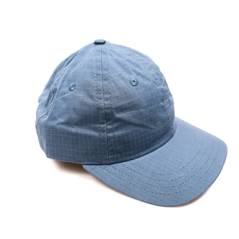 Unstructured Baseball Hat Faded Blue Waxed Ripstop sold by Brooklyn Clothing Co.