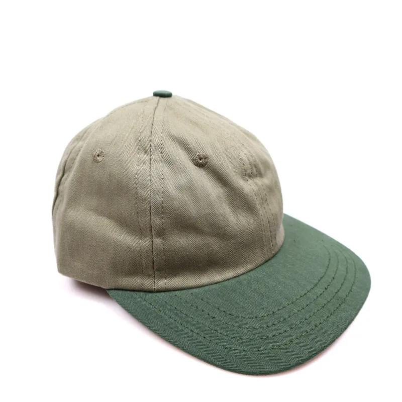 Unstructured Baseball Hat Sage/Spruce Dry Waxed Cotton sold by Brooklyn Clothing Co.