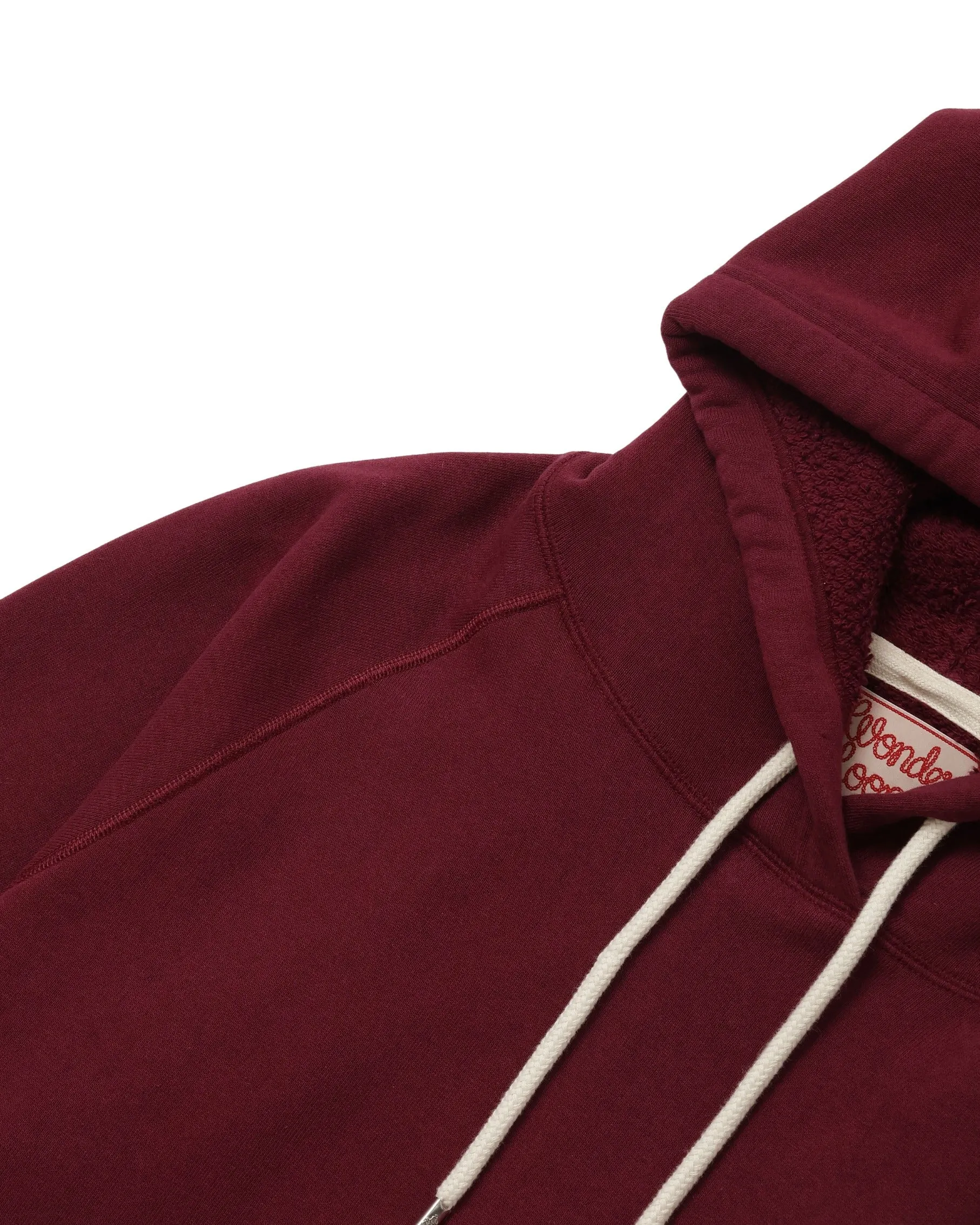 Pullover Hoodie Super Looper French Terry Burgundy sold by Brooklyn Clothing Co. product image thumbnail 3