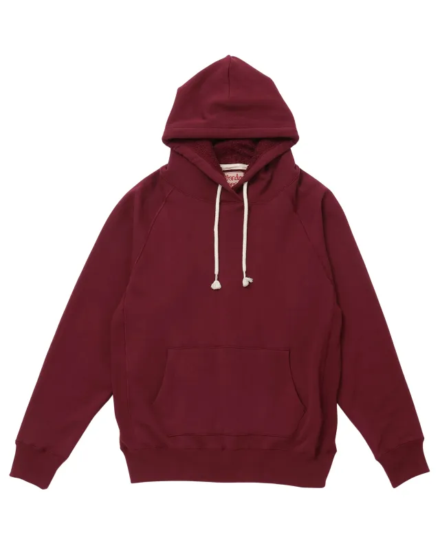 Pullover Hoodie Super Looper French Terry Burgundy made by Wonder Looper