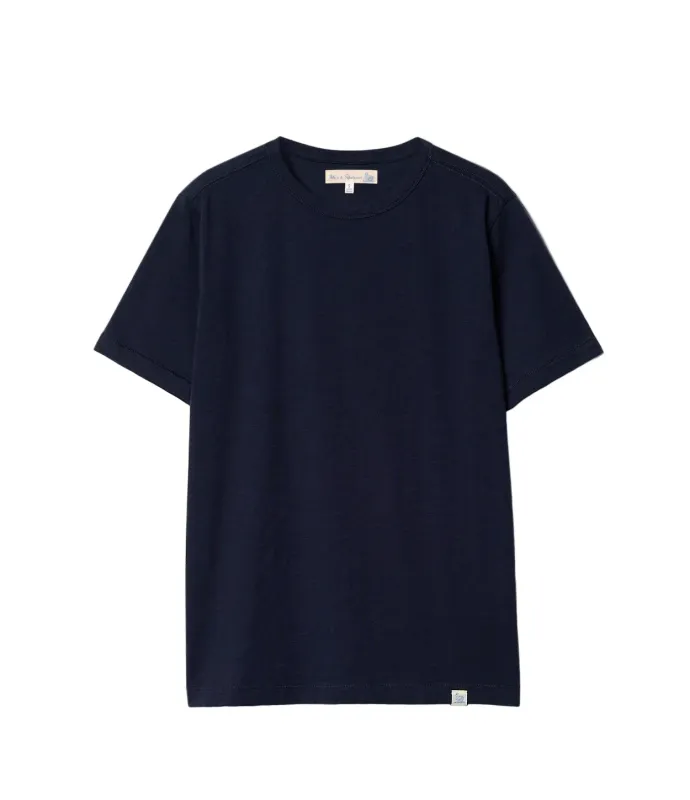 Good Basics SCT04.58 Unisex Short Sleeve Pima Slub Relaxed Fit Tee  Deep Blue sold by Brooklyn Clothing Co.