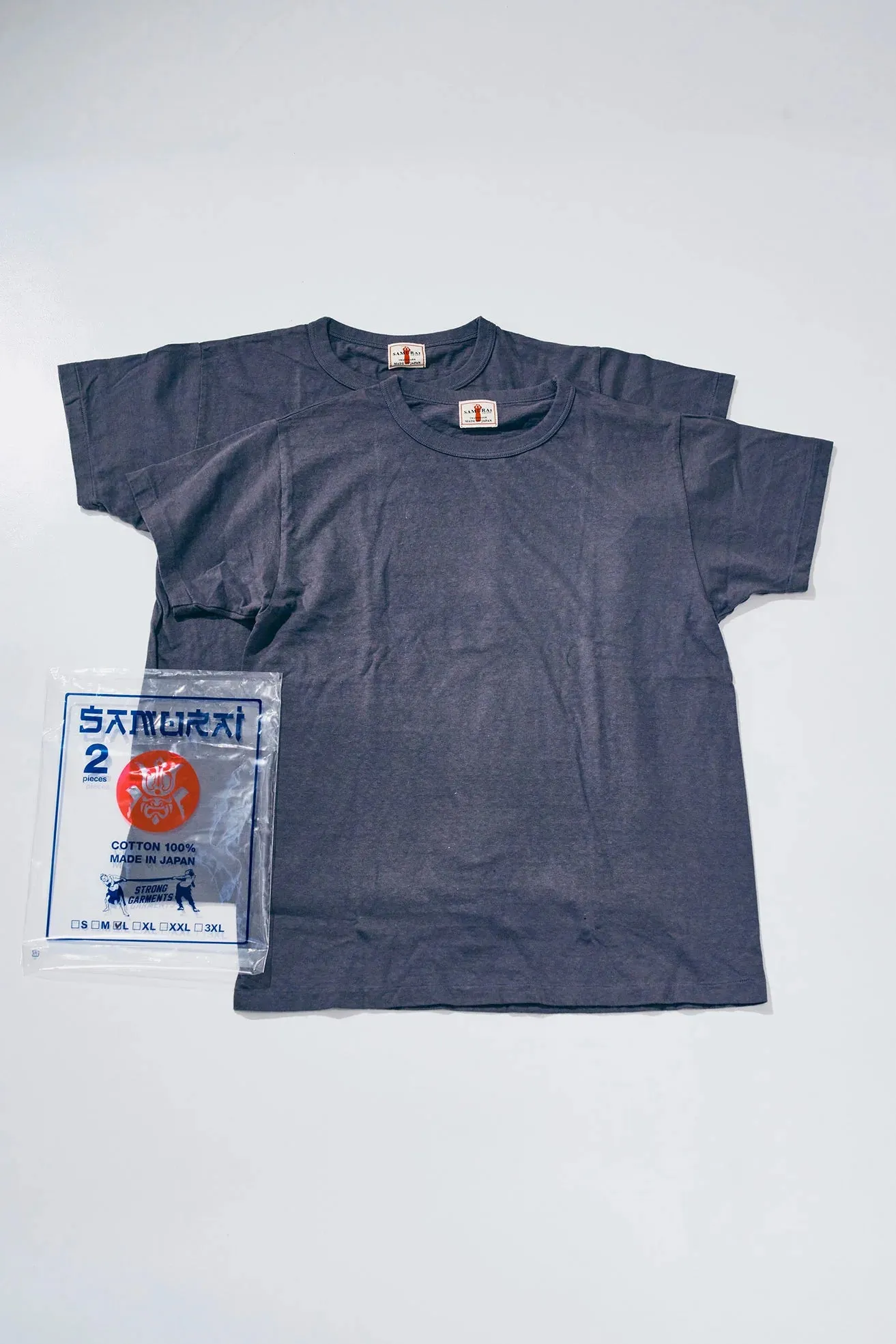 2PST-01 CREW 2 Pack Loopwheel Tee Charcoal sold by Brooklyn Clothing Co.