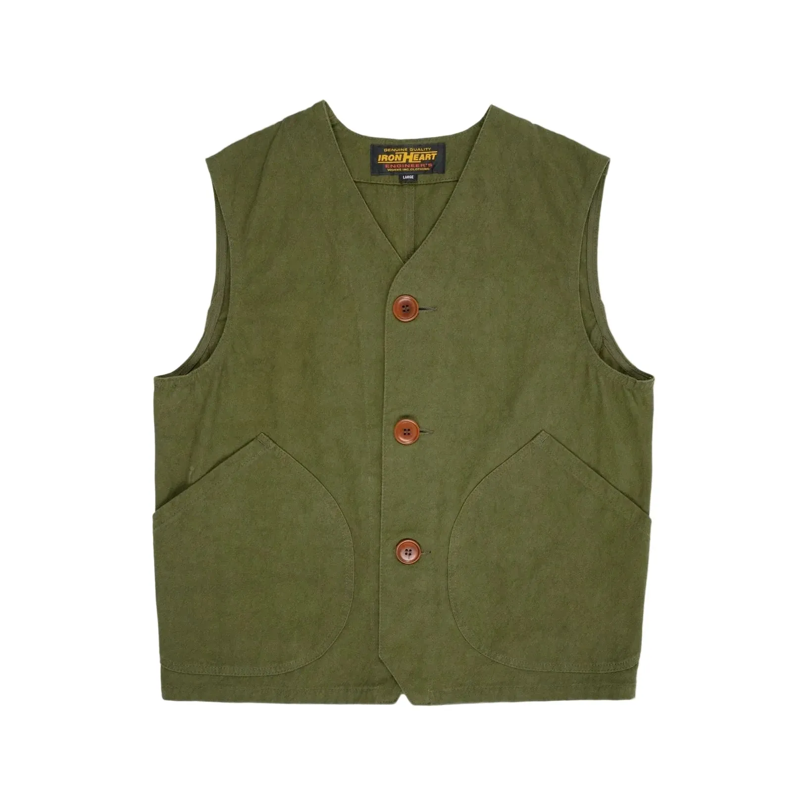 IHV-52-OLV 12oz Duck Canvas Hunting Vest Olive sold by Brooklyn Clothing Co.
