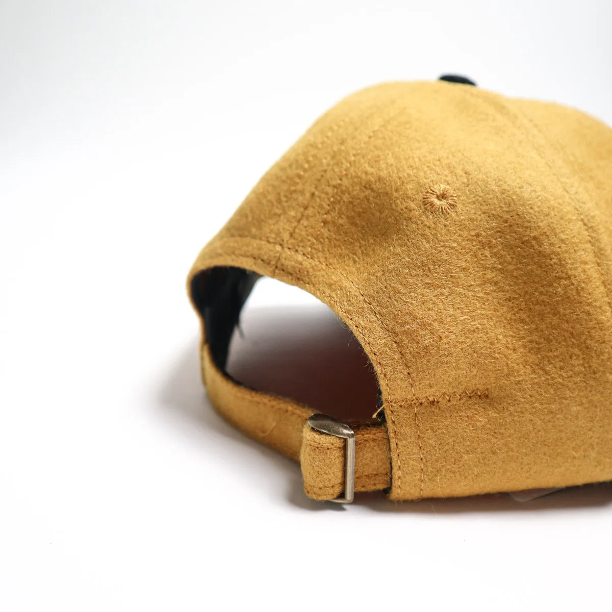 Baseball Hat Old Gold and Black Wool sold by Brooklyn Clothing Co. product image thumbnail 2