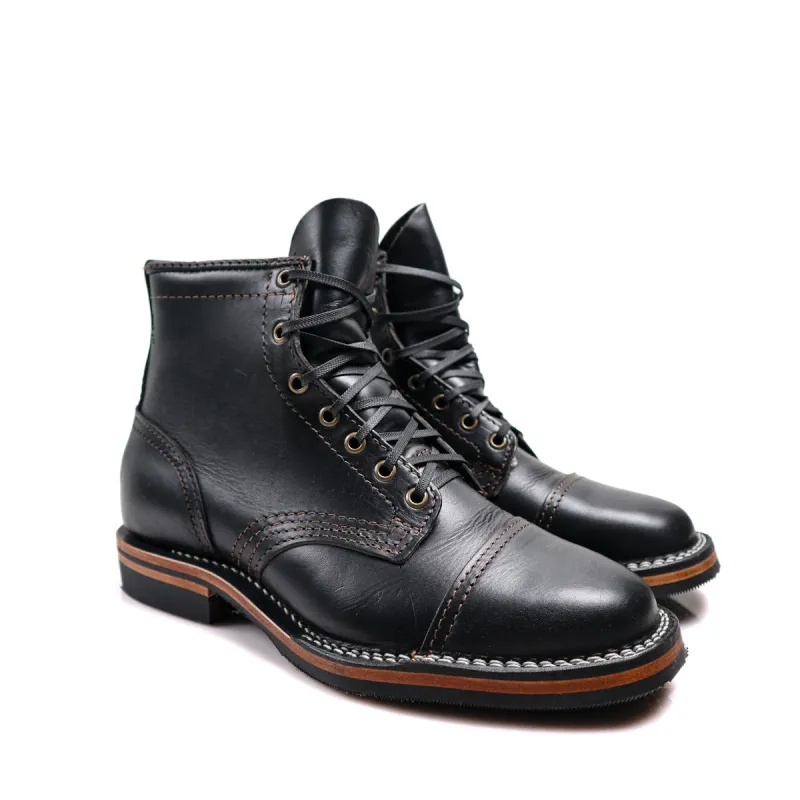 Brooklyn X Wesco Custom Hendrik Horween Wooly Black CXL made by Wesco Boots