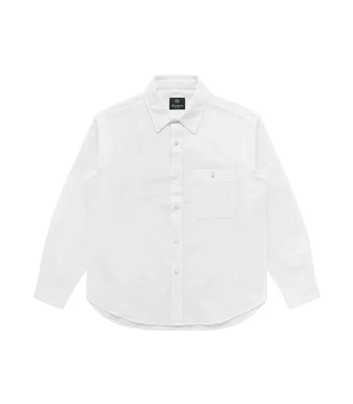 Jones Cotton & Linen Shirt White made by Knickerbocker