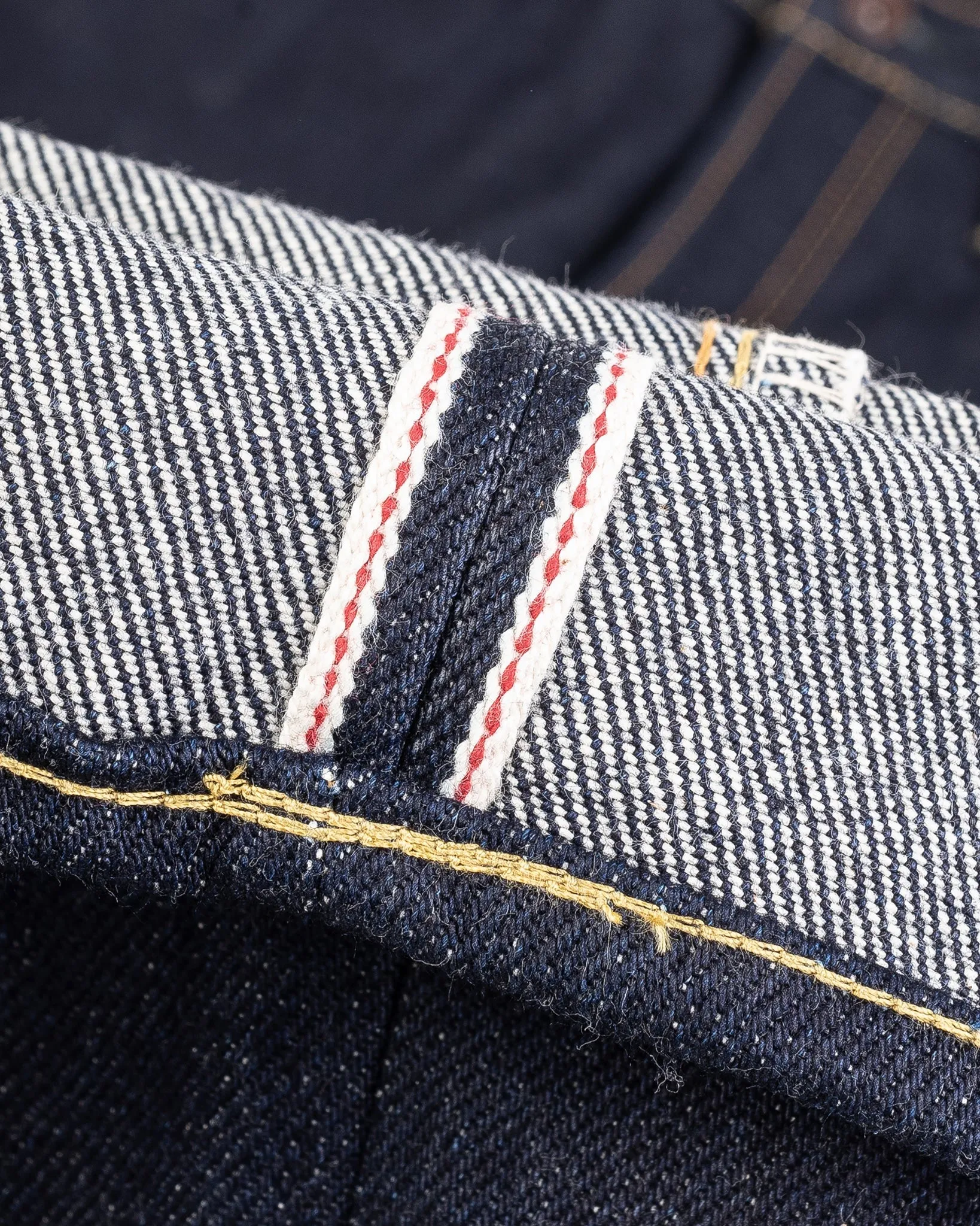 IH-634S-UHR 21/23oz Ultra Heavy Raw Selvedge Denim Straight Cut Indigo sold by Brooklyn Clothing Co. product image thumbnail 3