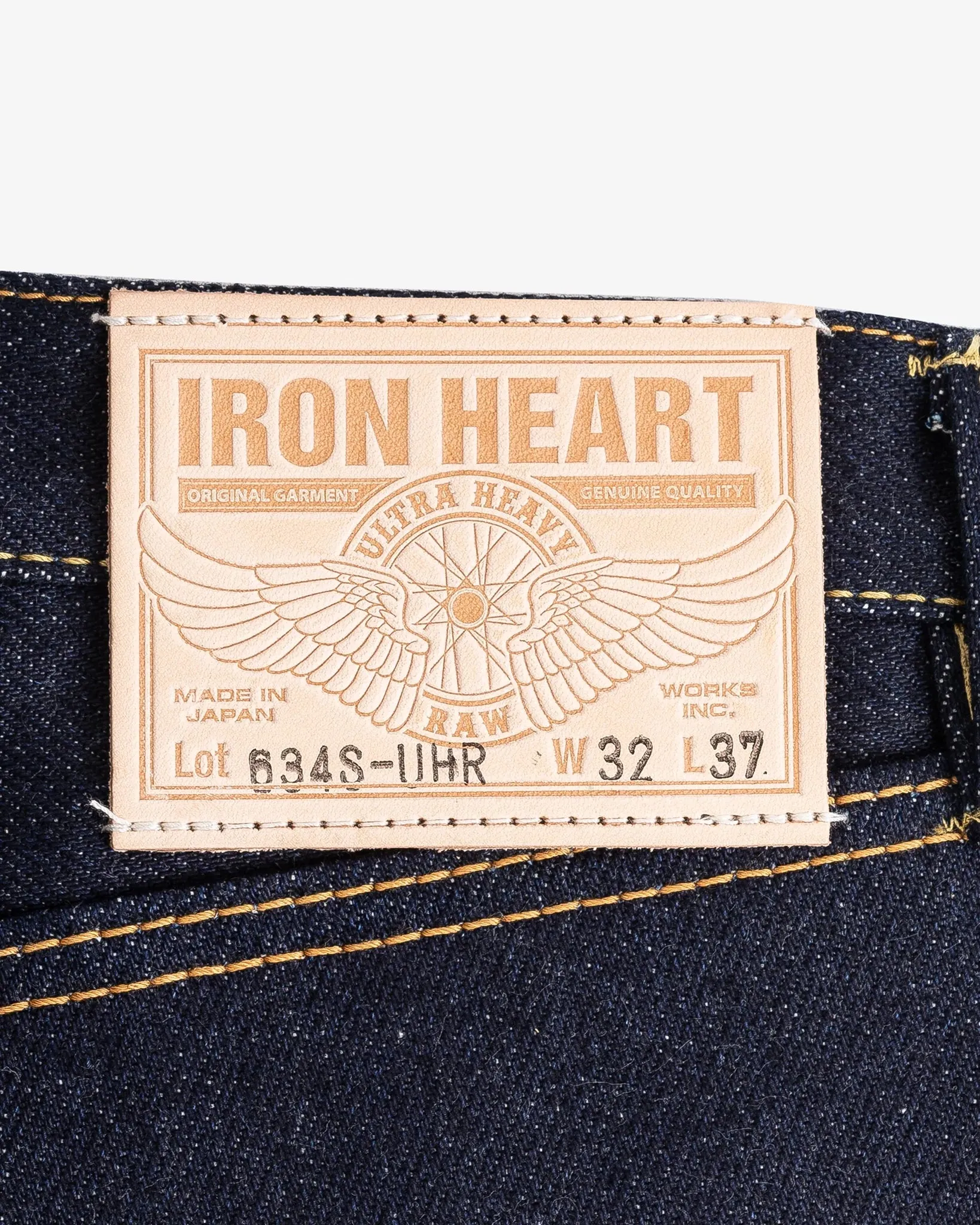 IH-634S-UHR 21/23oz Ultra Heavy Raw Selvedge Denim Straight Cut Indigo sold by Brooklyn Clothing Co. product image thumbnail 5