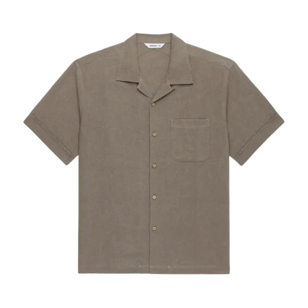 Vacation Shirt Almond Linen sold by Brooklyn Clothing Co.