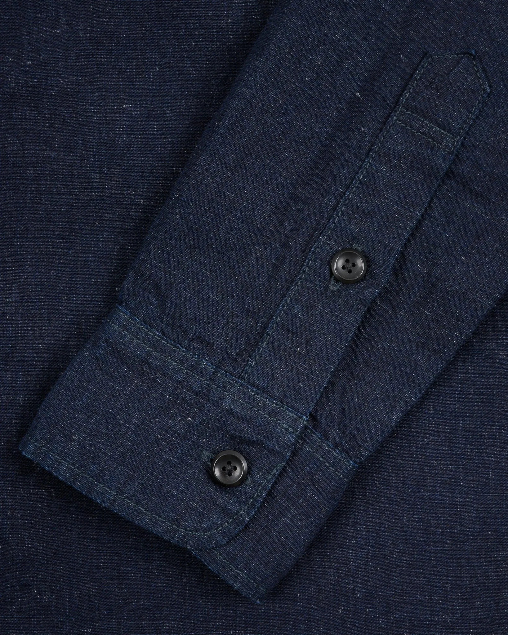 IHSH-443-IND 7oz Cotton Linen Chambray Work Shirt Indigo sold by Brooklyn Clothing Co. product image thumbnail 3