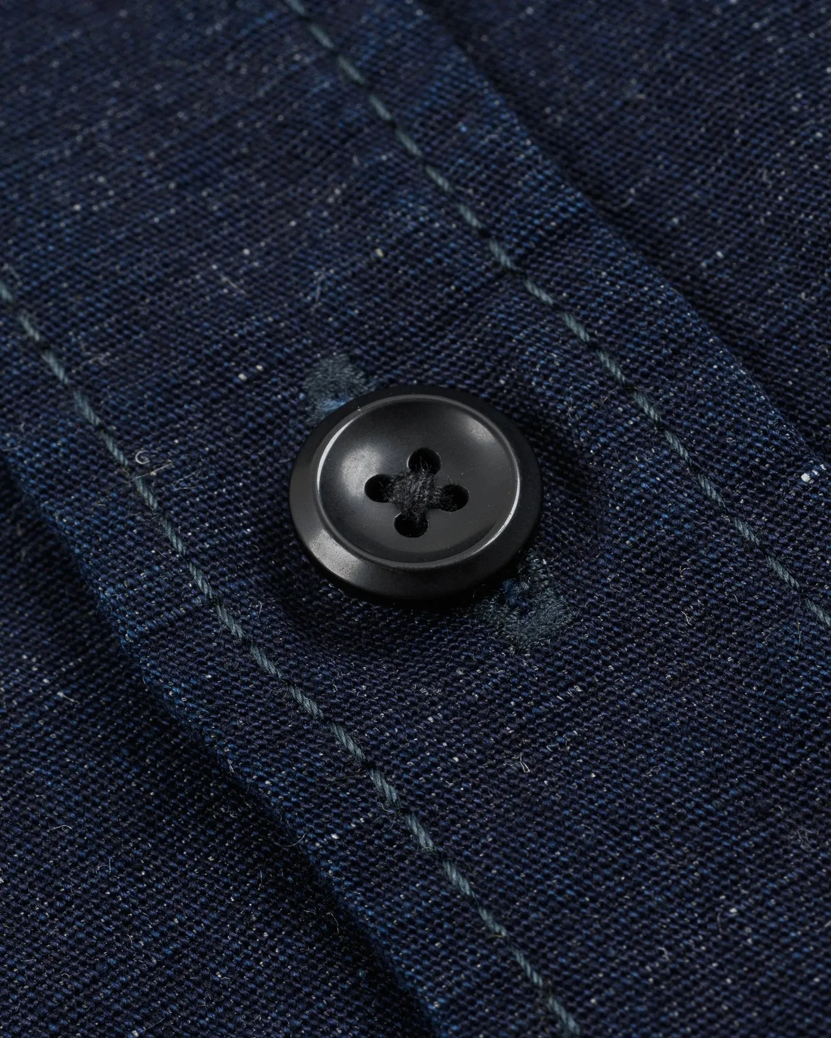 IHSH-443-IND 7oz Cotton Linen Chambray Work Shirt Indigo sold by Brooklyn Clothing Co. product image thumbnail 4