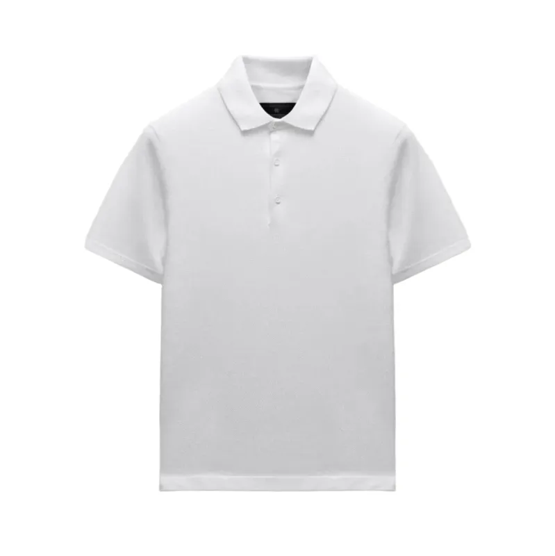 Supima Pique Ace Polo White made by Reigning Champ