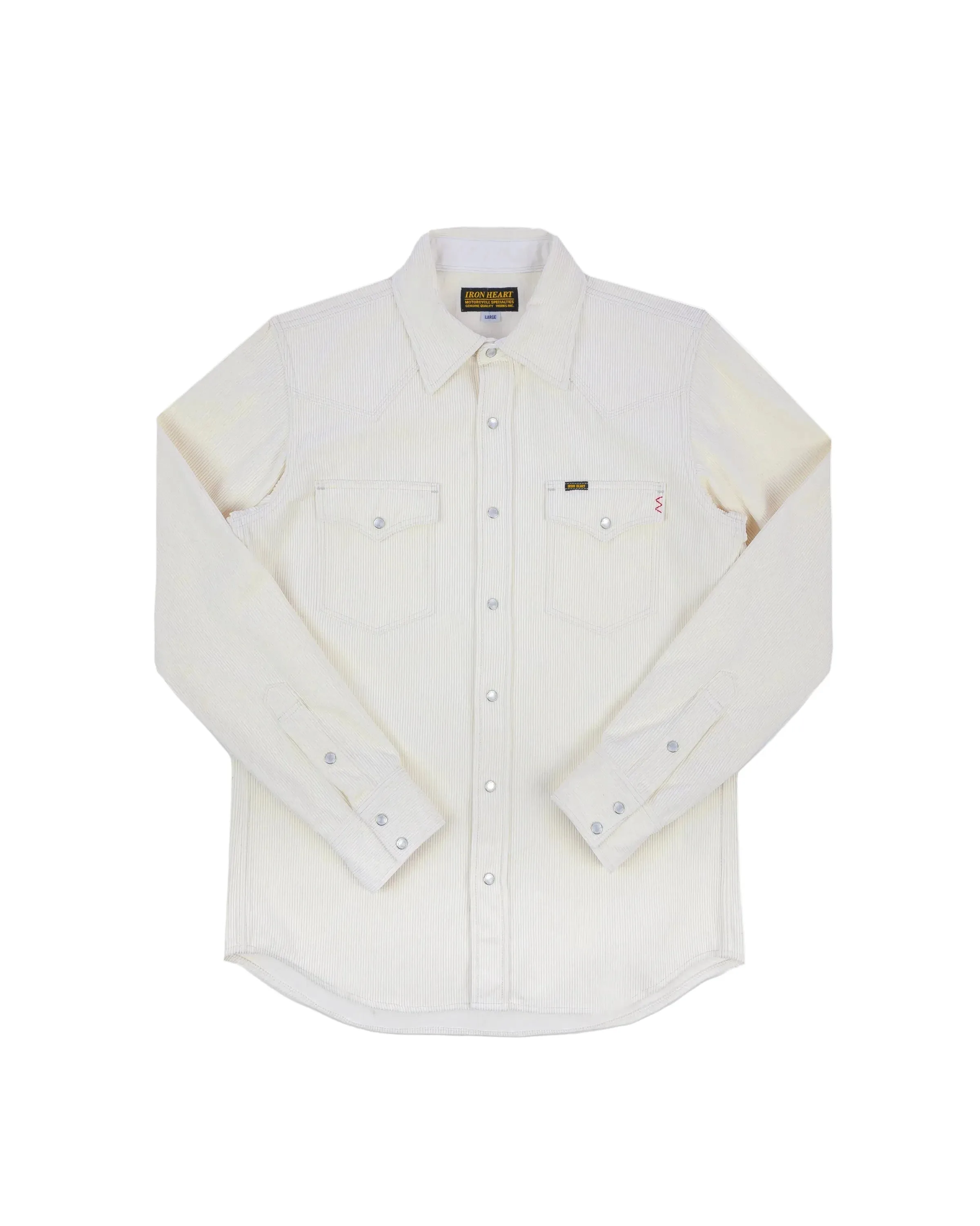 IHSH-398-WHT11oz Corduroy Western Shirt Off White sold by Brooklyn Clothing Co.