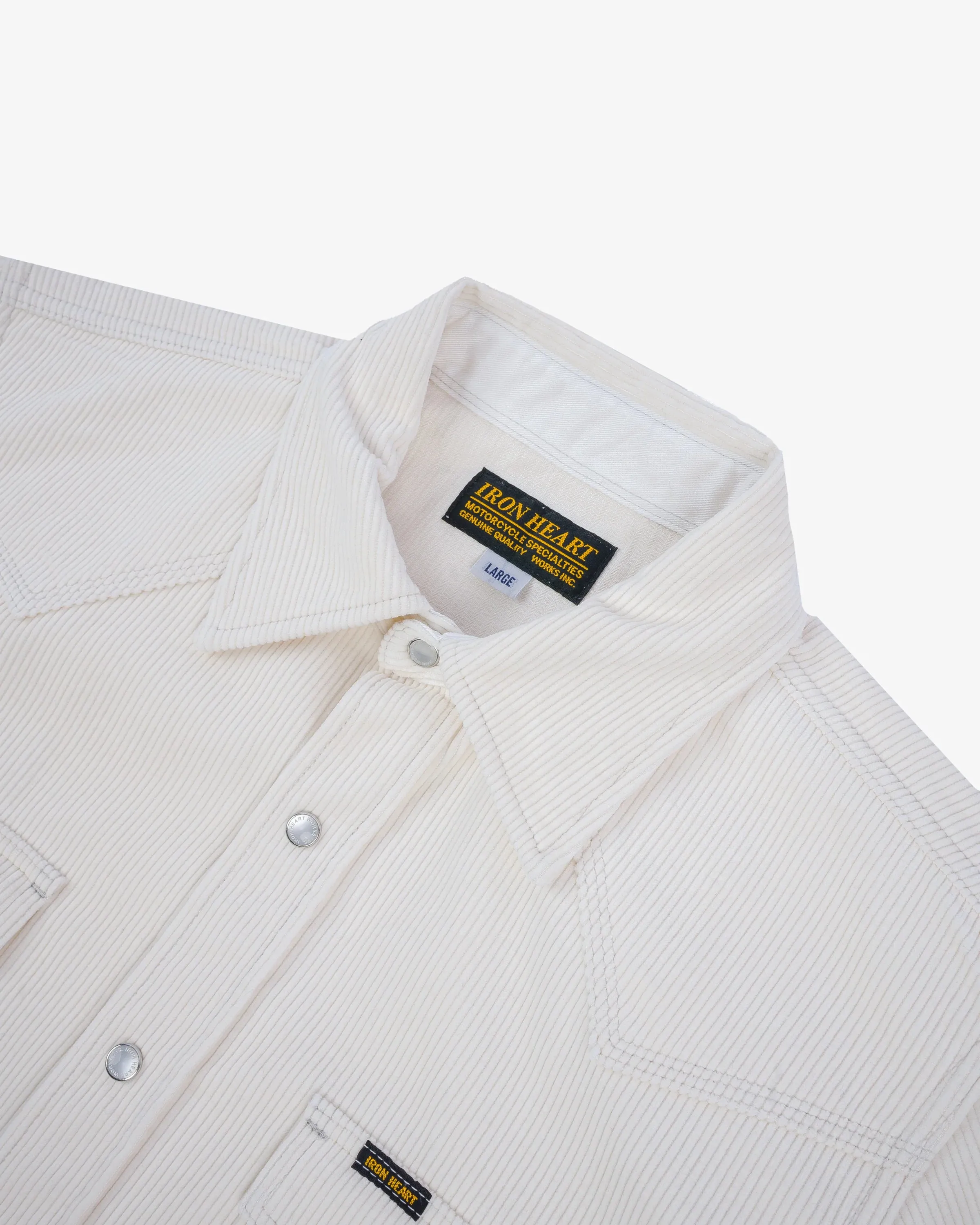 IHSH-398-WHT11oz Corduroy Western Shirt Off White sold by Brooklyn Clothing Co. product image thumbnail 2