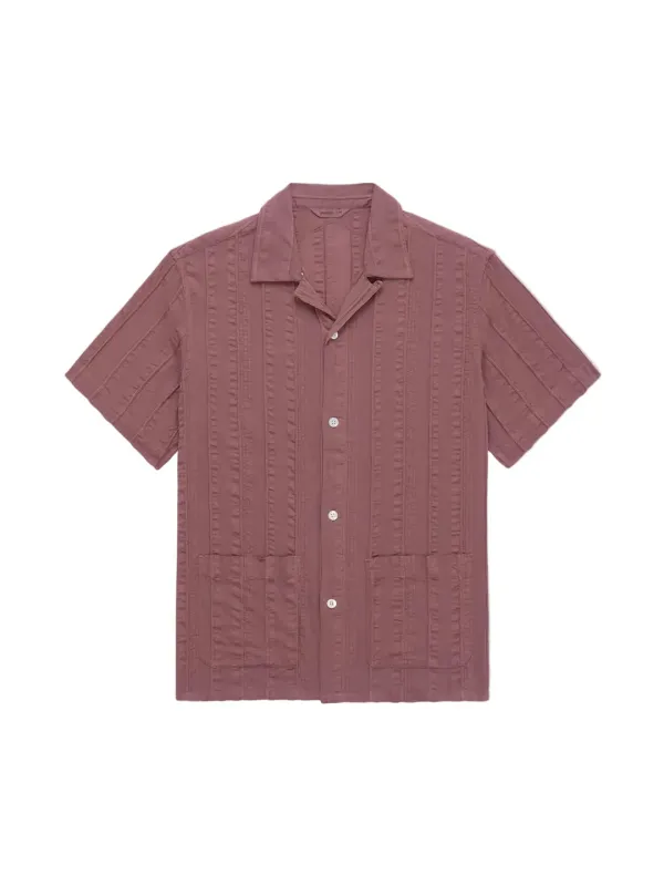 Cabana Shirt Brick Rope Cloth made by 3sixteen