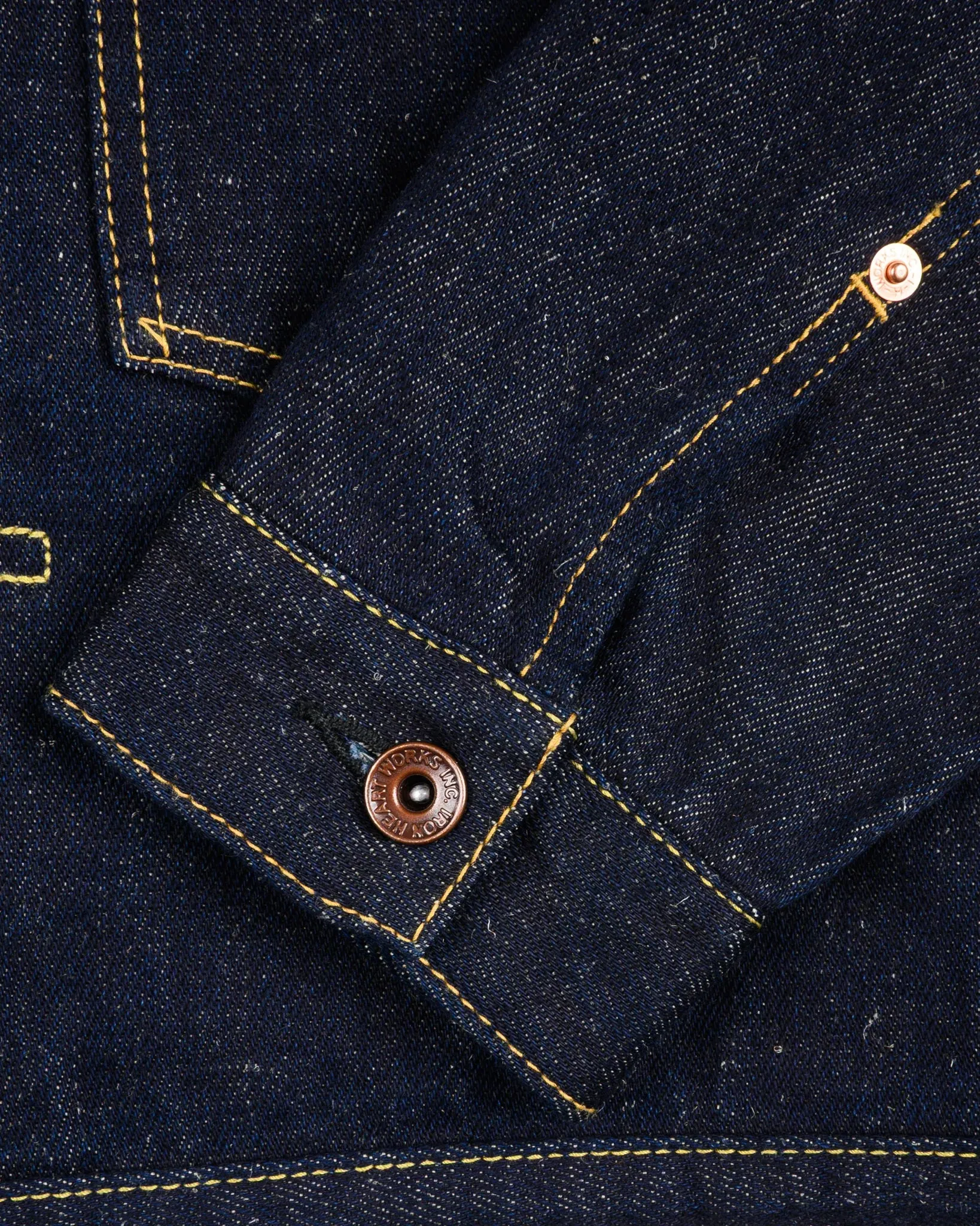IHJ-163-IND 14oz Cotton/Linen Denim Type II Jacket Indigo sold by Brooklyn Clothing Co. product image thumbnail 4