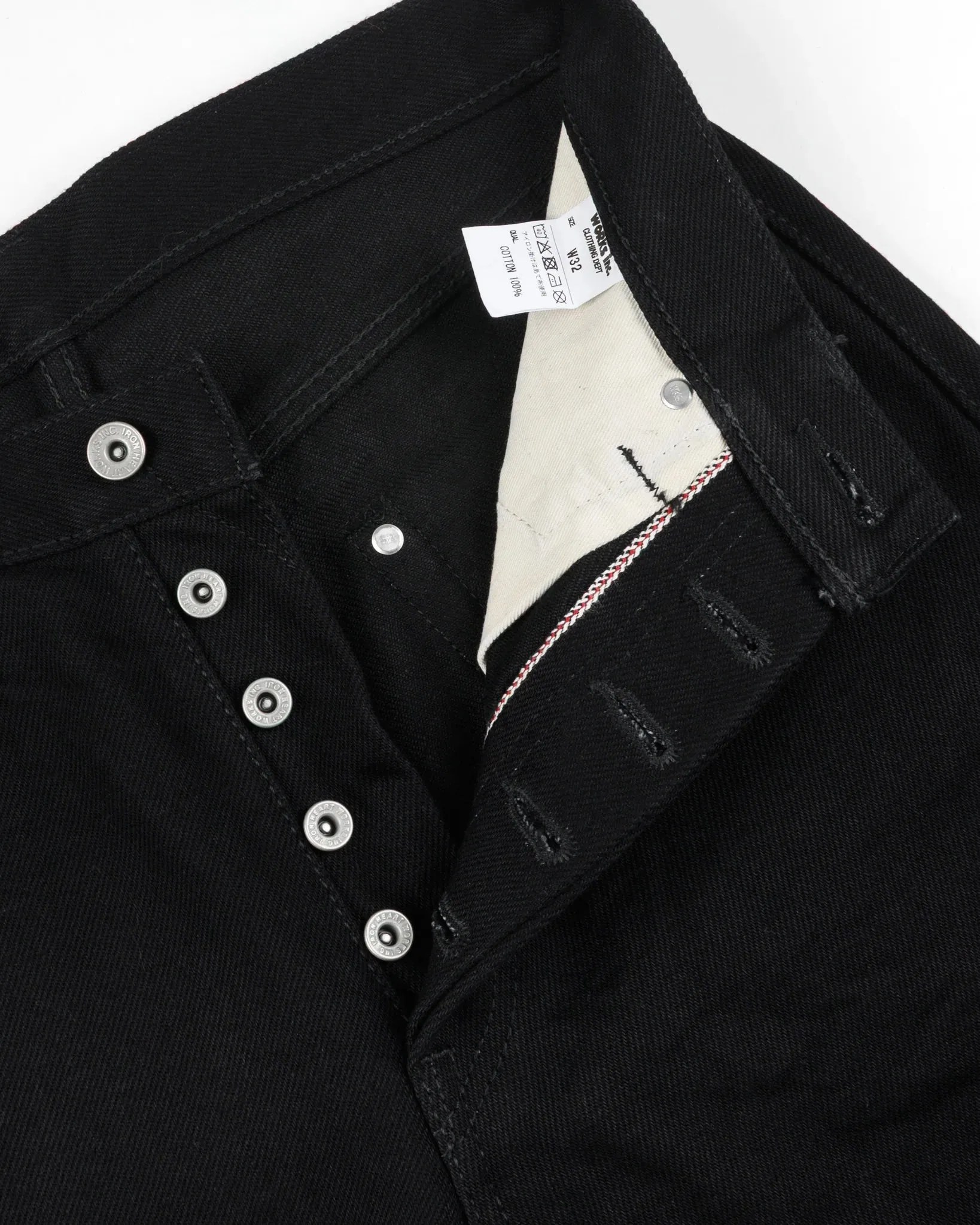IH-888S-SBG 21oz Selvedge Denim Medium/High Rise Relaxed Taper Superblack (Fades To Grey) sold by Brooklyn Clothing Co. product image thumbnail 4