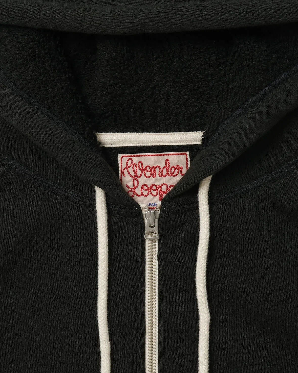 Zip Hoodie Super Looper French Terry Black sold by Brooklyn Clothing Co. product image thumbnail 2