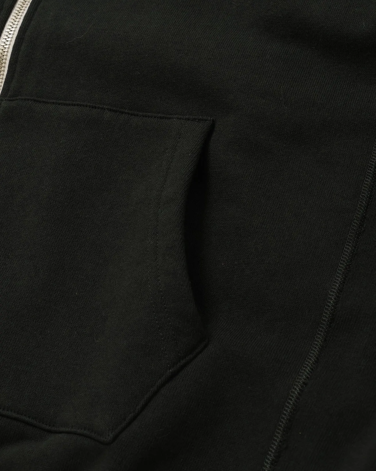 Zip Hoodie Super Looper French Terry Black sold by Brooklyn Clothing Co. product image thumbnail 4
