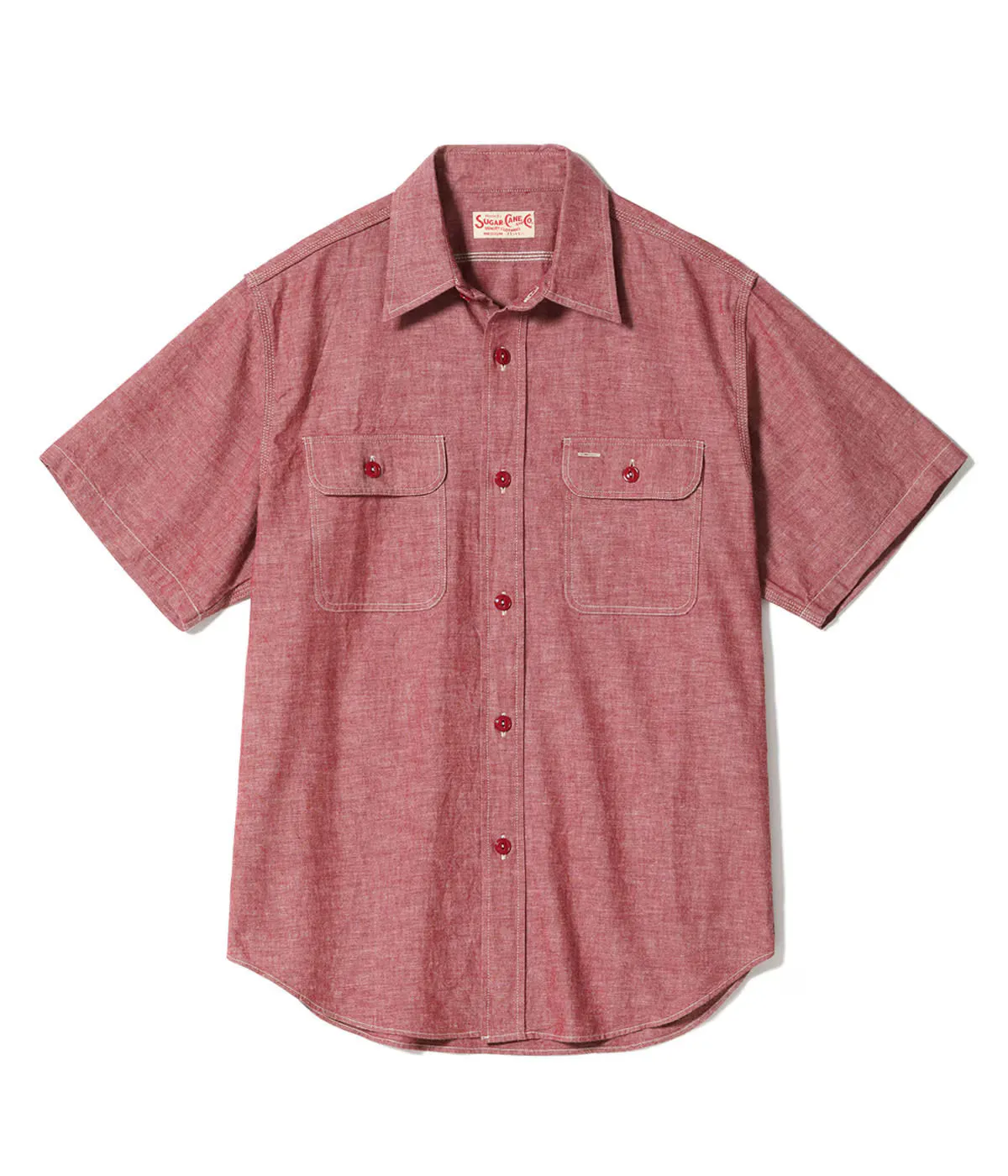 SC39703 Red Chambray S/S Work Shirt sold by Brooklyn Clothing Co.