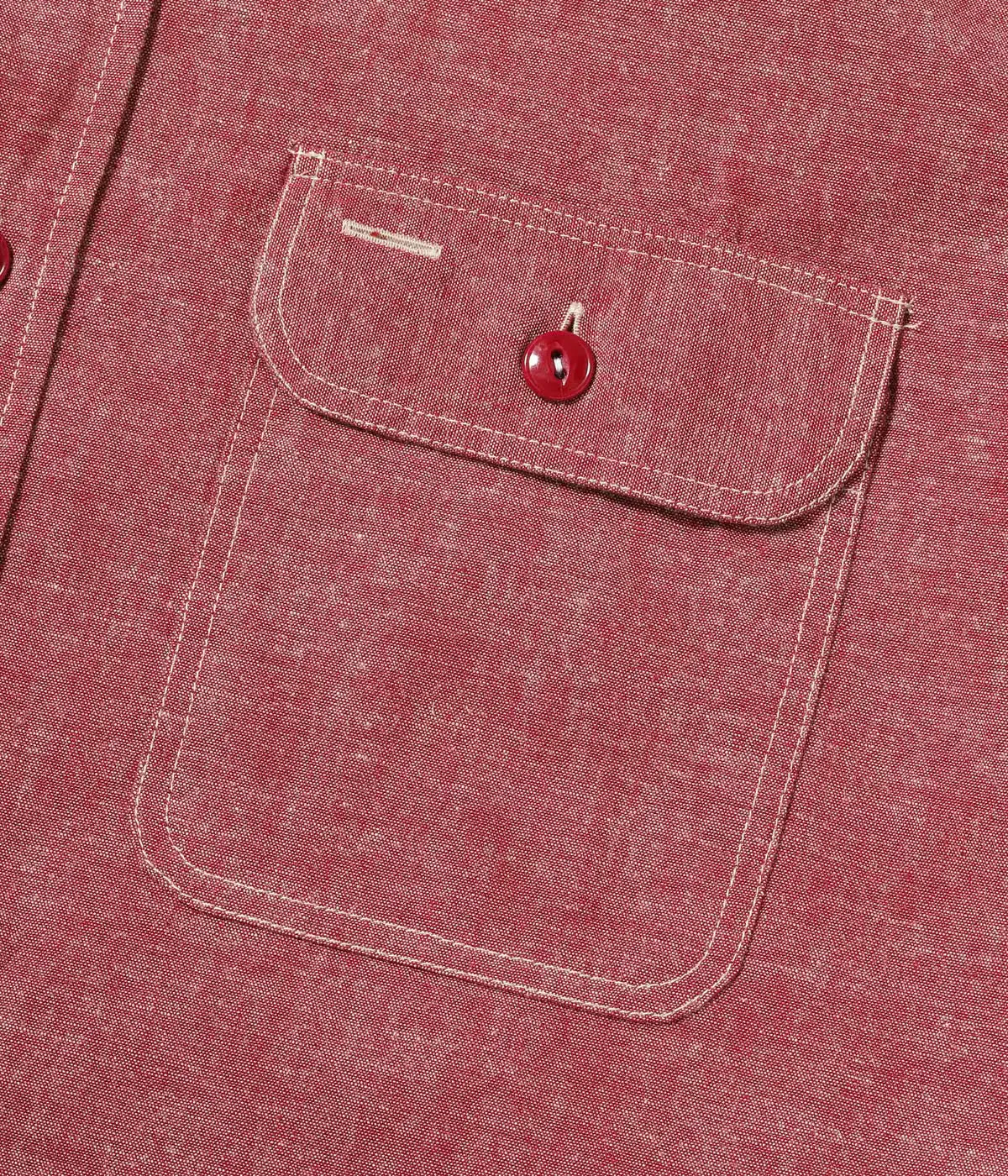 SC39703 Red Chambray S/S Work Shirt sold by Brooklyn Clothing Co. product image thumbnail 3