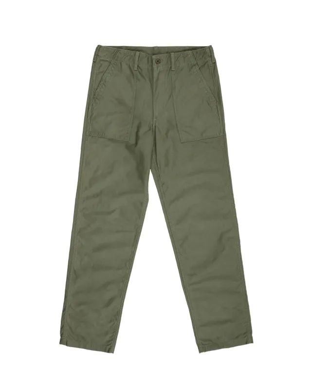 IH-744-GRN 10oz Back Sateen Baker Pants Army Green made by Iron Heart