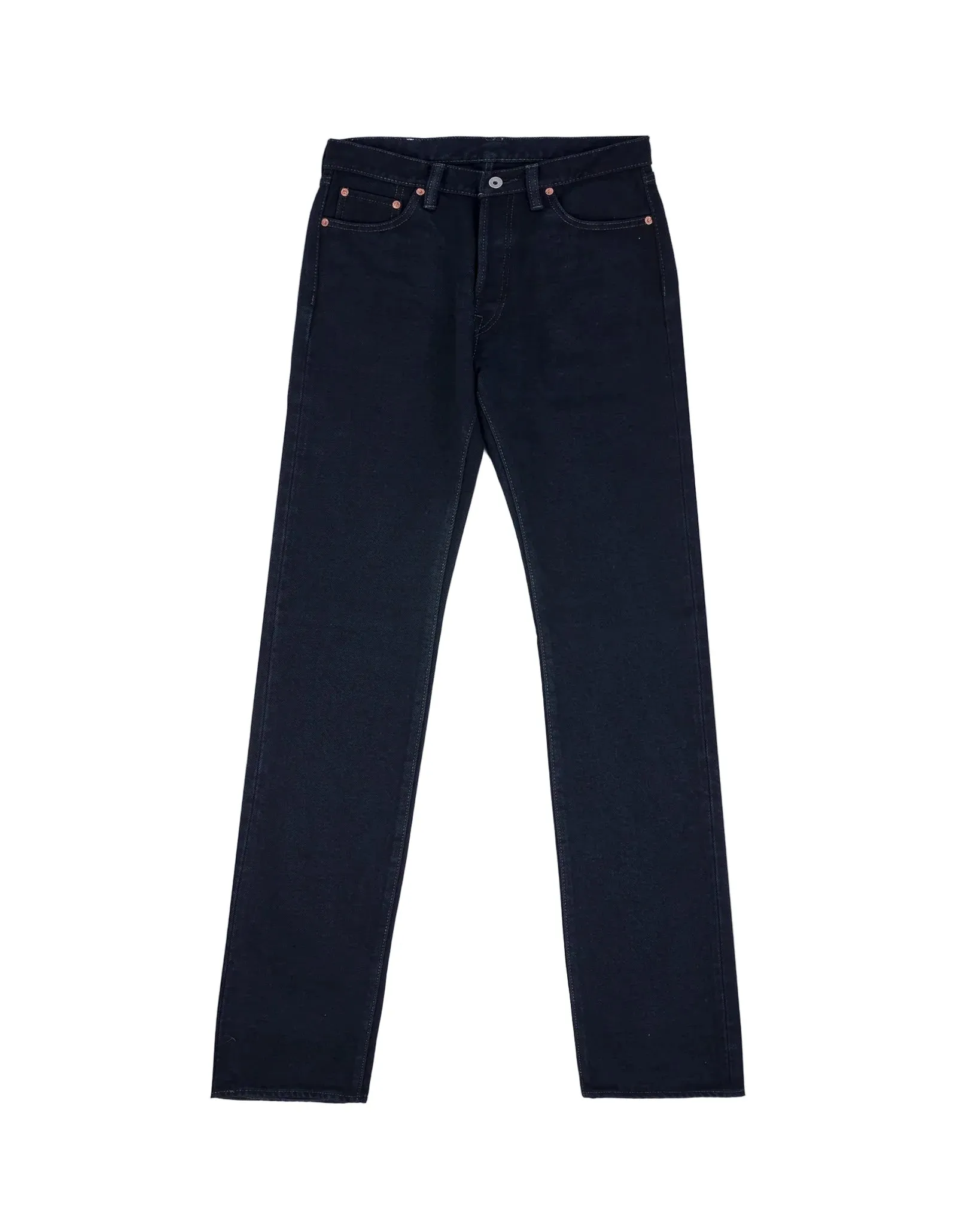 IH-634S-B 21oz Selvedge Denim Straight Cut Jeans Indigo Overdyed Black sold by Brooklyn Clothing Co.