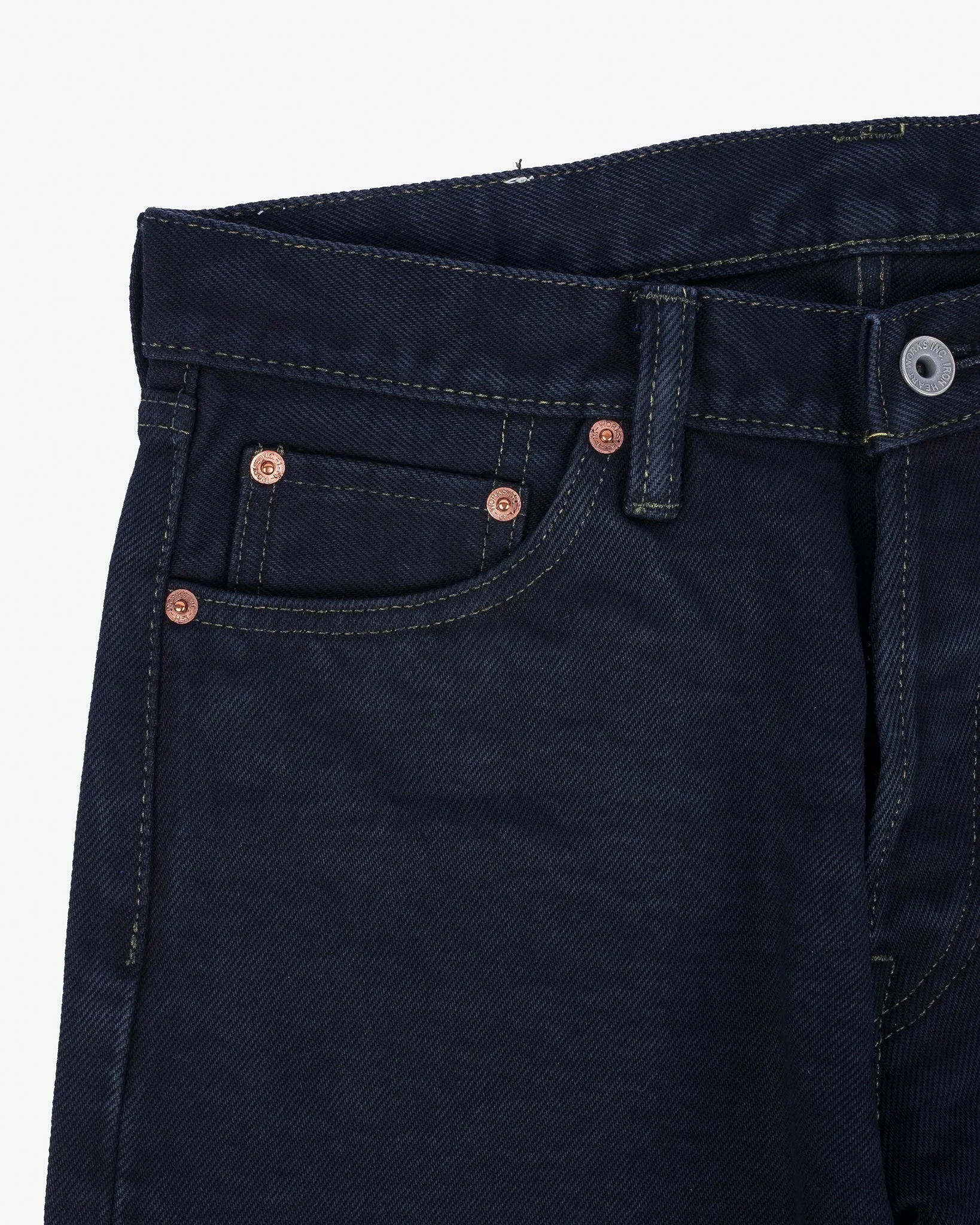 IH-634S-B 21oz Selvedge Denim Straight Cut Jeans Indigo Overdyed Black sold by Brooklyn Clothing Co. product image thumbnail 5