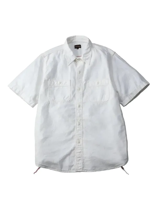 FN-SCK-010S 5oz S/S Chambray Work Shirt White made by Brooklyn Clothing Co.