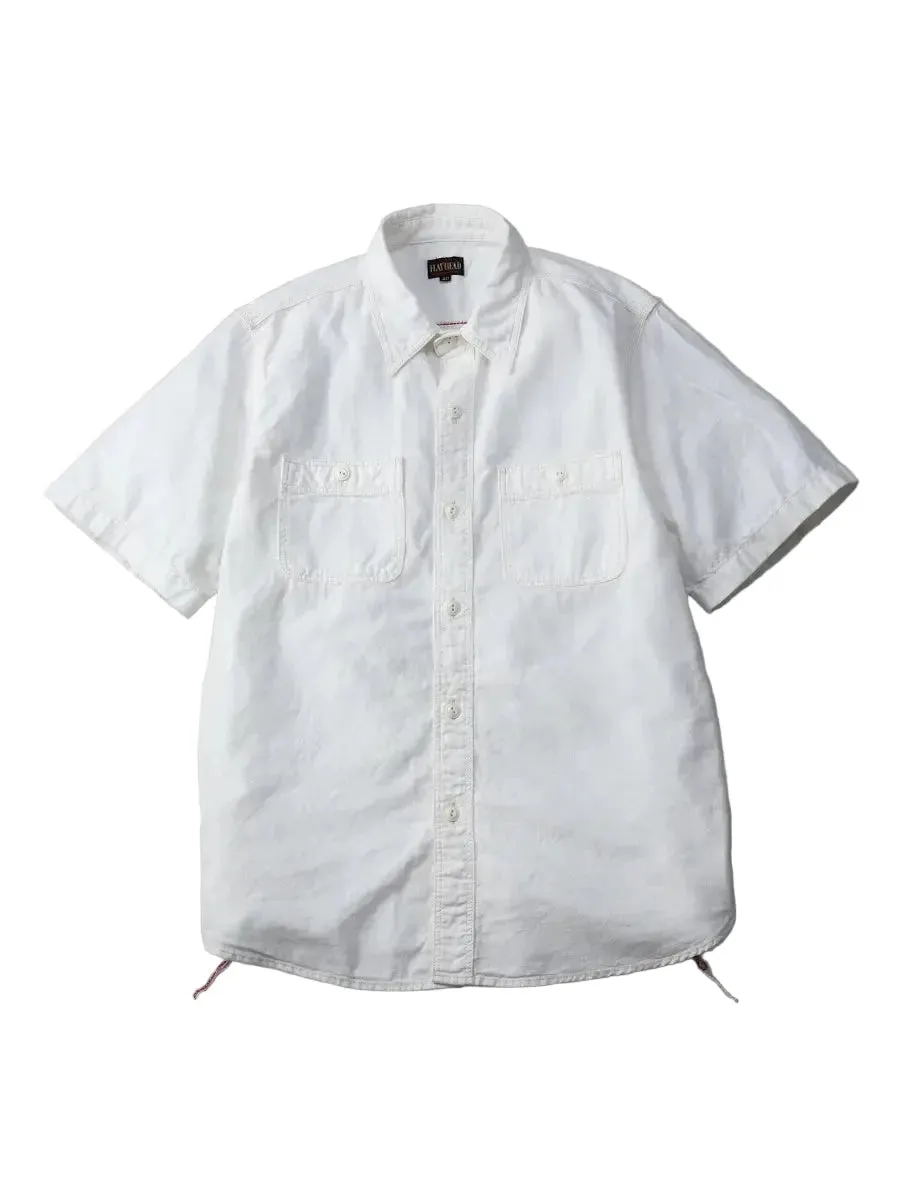 FN-SCK-010S 5oz S/S Chambray Work Shirt White sold by Brooklyn Clothing Co.