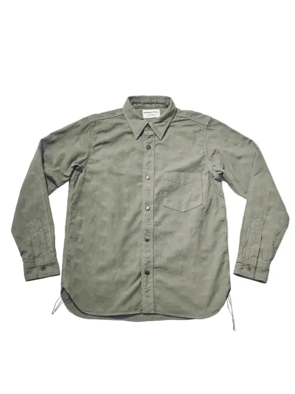SSS26-ATW Tropical Weather Long Sleeve Olive made by Samurai Jeans