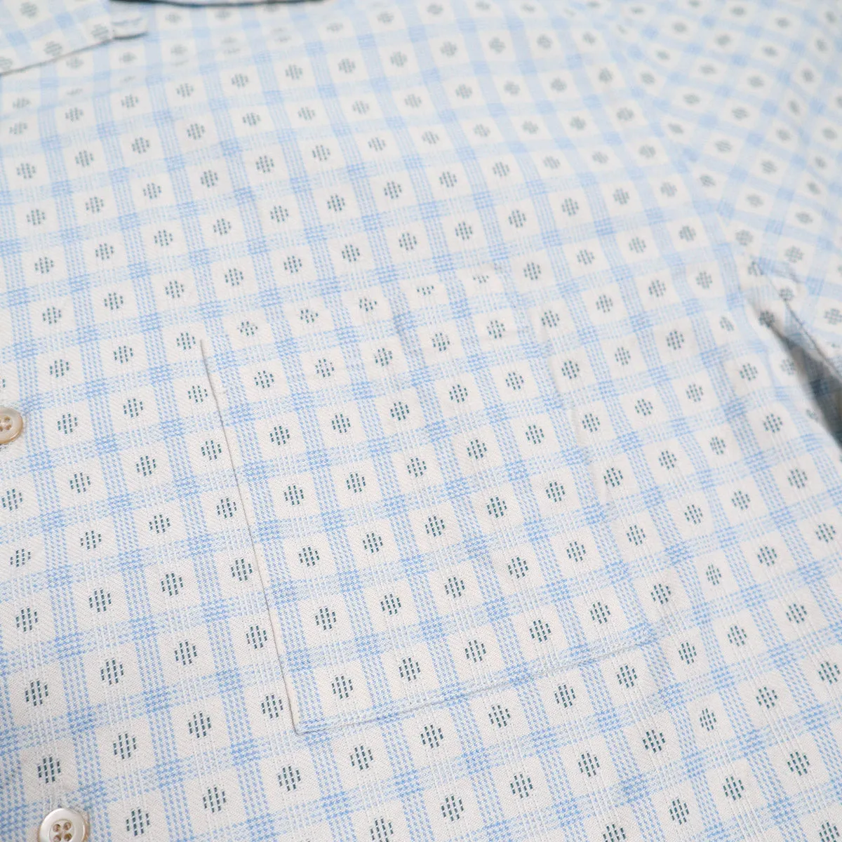 Brooklyn Clothing X Prequel Classic Dobby Check Open Collar Shirt Beige sold by Brooklyn Clothing Co. product image thumbnail 4