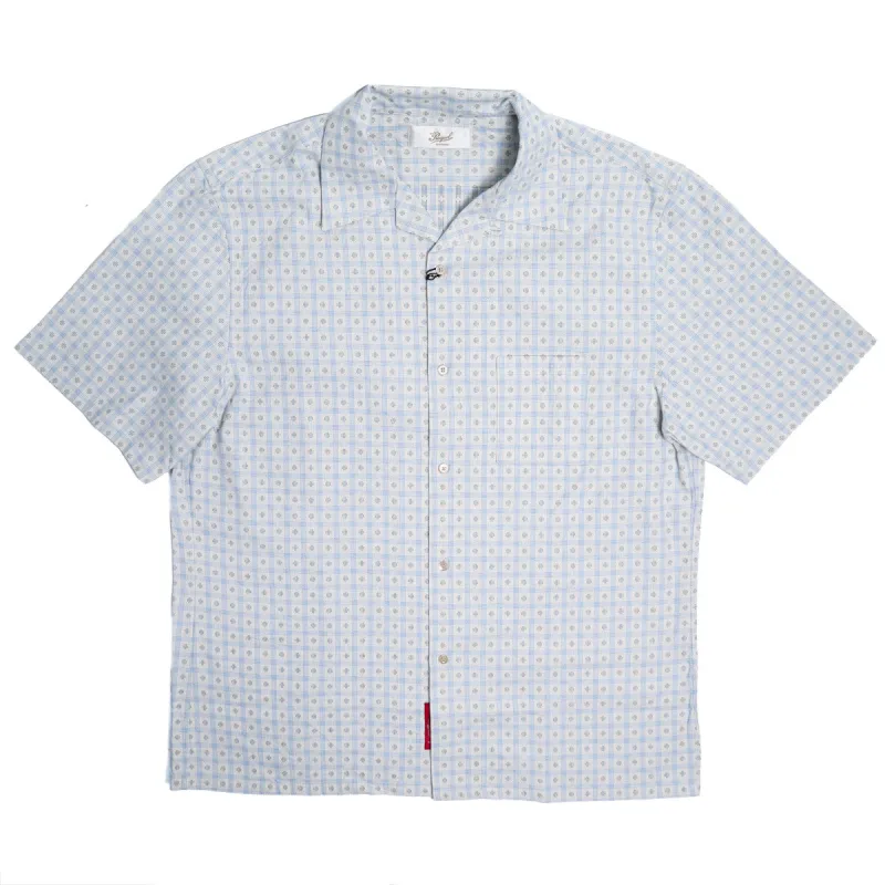 Brooklyn Clothing X Prequel Classic Dobby Check Open Collar Shirt Beige made by Brooklyn Clothing Co.