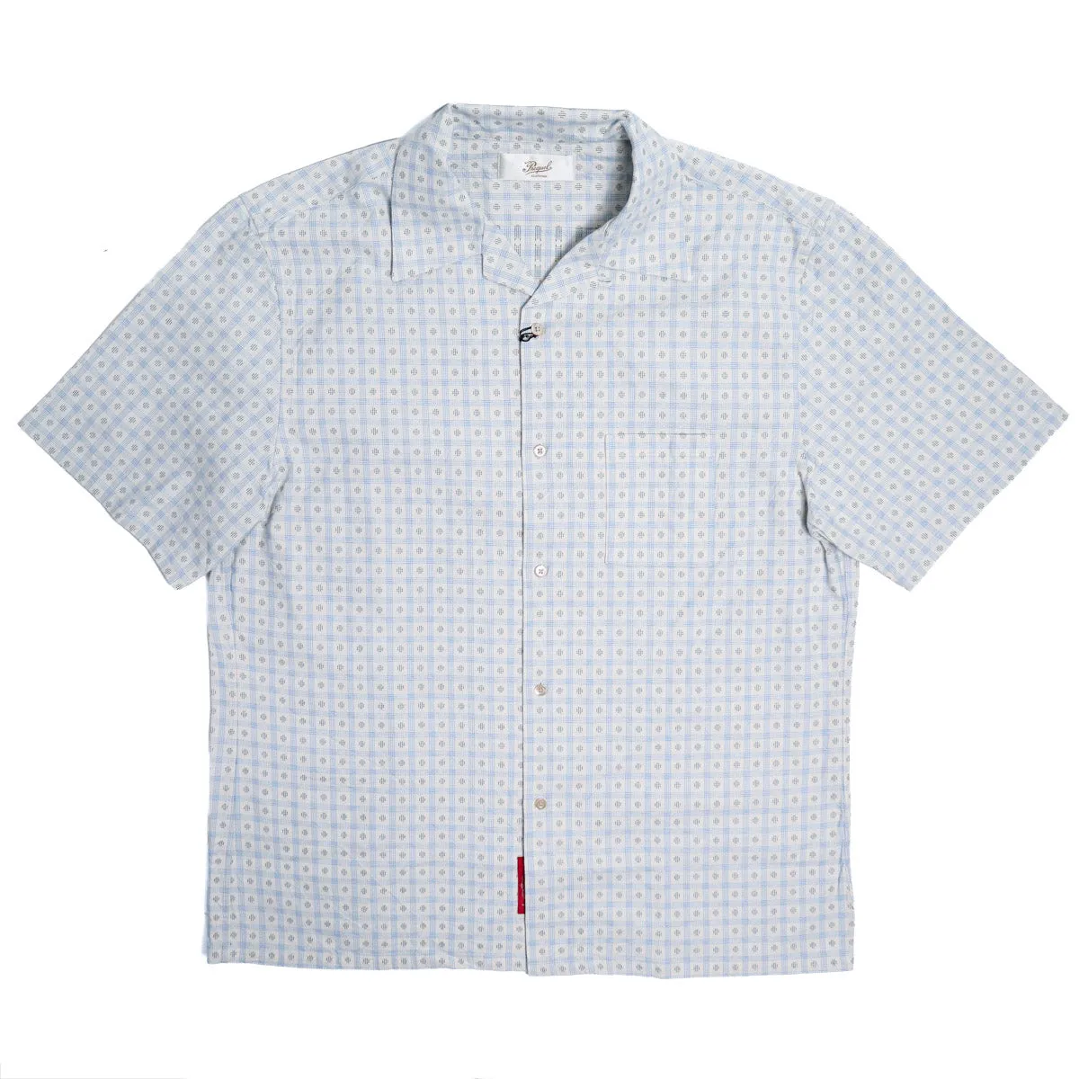 Brooklyn Clothing X Prequel Classic Dobby Check Open Collar Shirt Beige sold by Brooklyn Clothing Co.