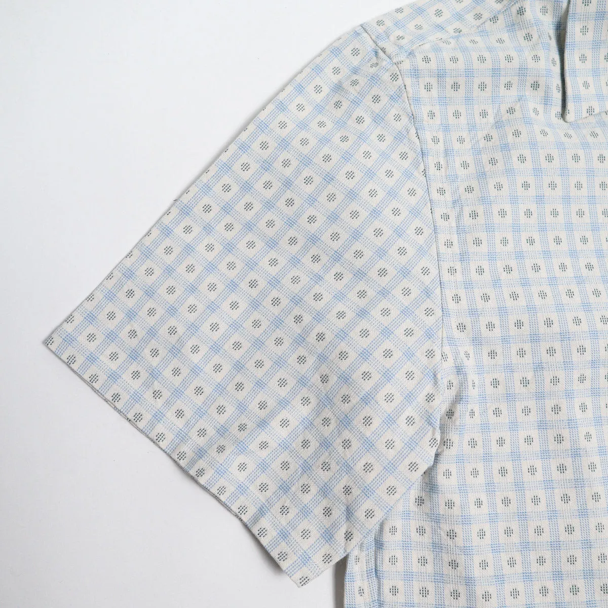 Brooklyn Clothing X Prequel Classic Dobby Check Open Collar Shirt Beige sold by Brooklyn Clothing Co. product image thumbnail 5