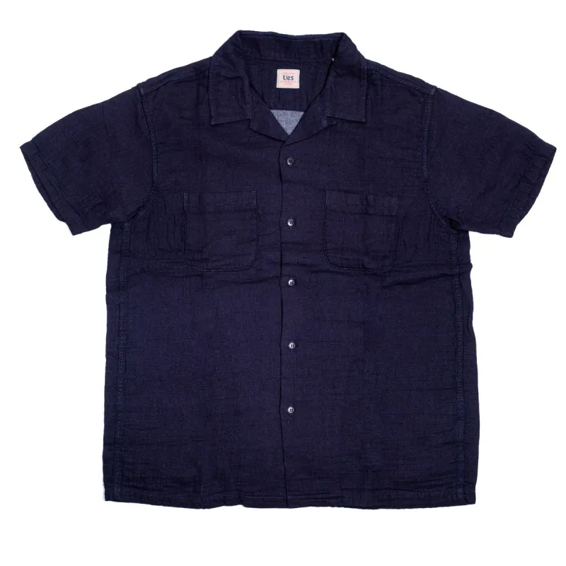 552605-I Herringbone Double Gauze S/S Indigo made by Brooklyn Clothing Co.