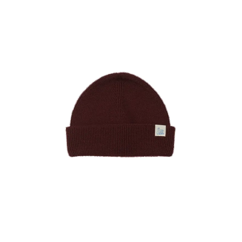 Merino Wool Watch Cap Coffee made by Merz B. Schwanen