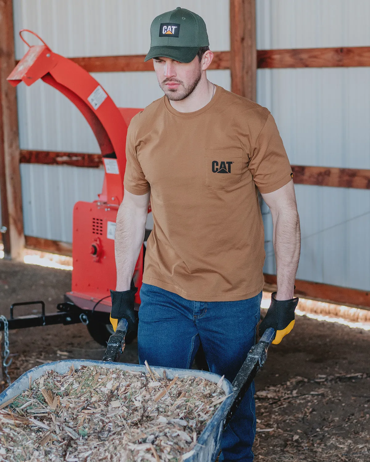 MEN'S LOGO POCKET T-SHIRT sold by CAT Workwear product image thumbnail 3