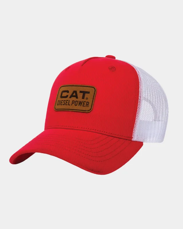 DIESEL POWER LEATHER PATCH CAP sold by CAT Workwear