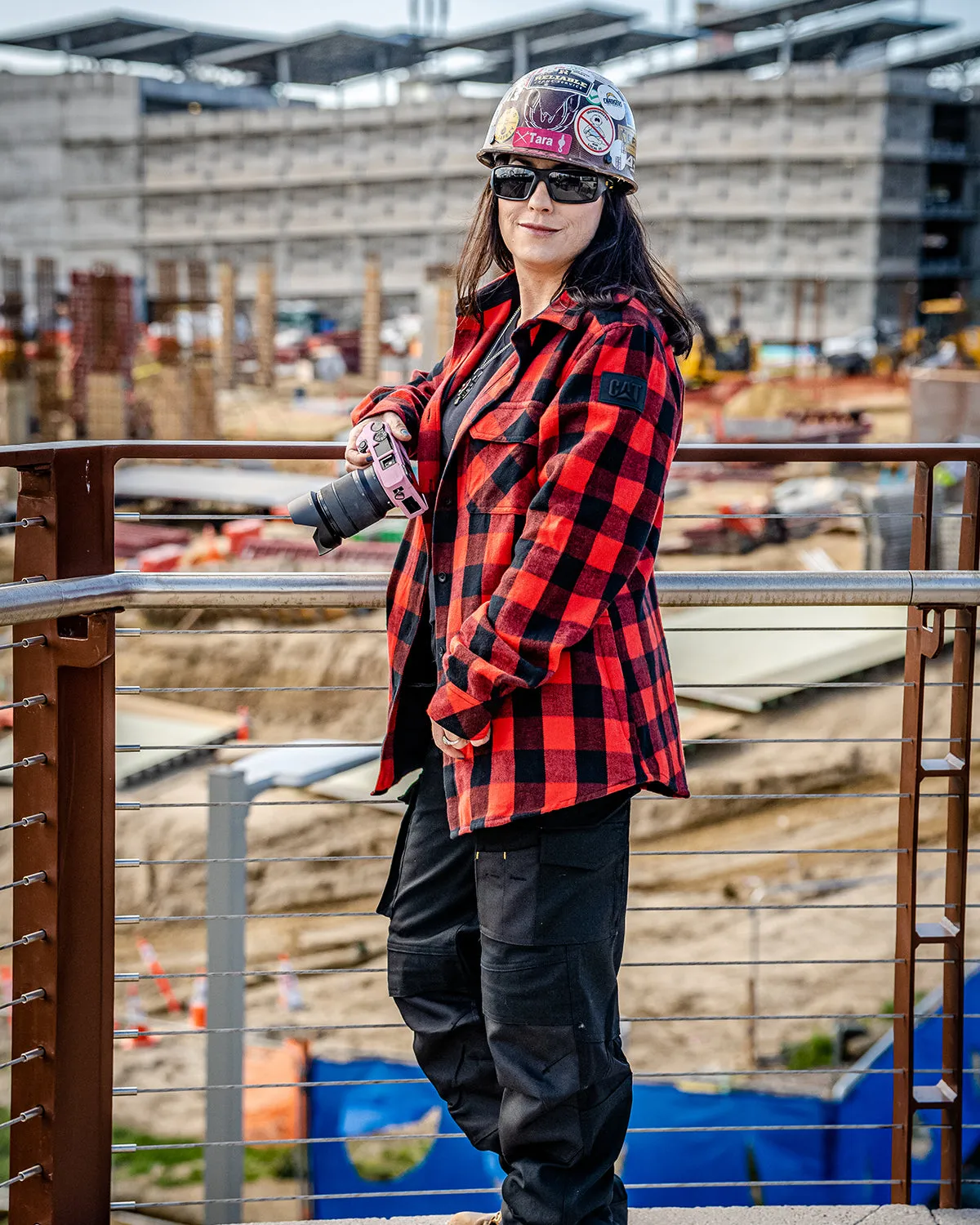 WOMEN'S BUFFALO CHECK FLANNEL OVERSHIRT sold by CAT Workwear product image thumbnail 2