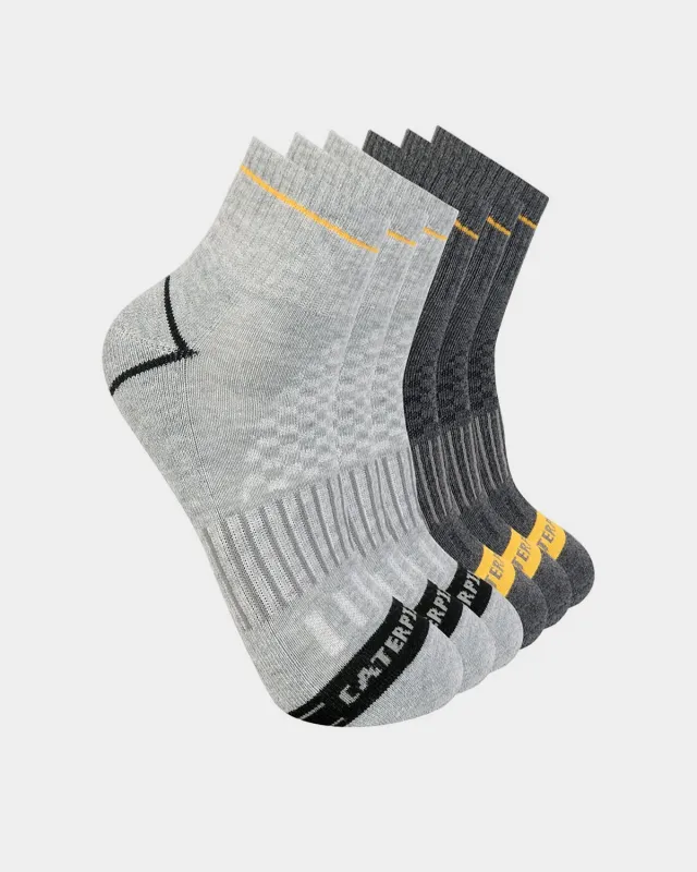 MEN'S ADVANCED HALF CUSHION QUARTER SOCKS (6 PACK) sold by CAT Workwear