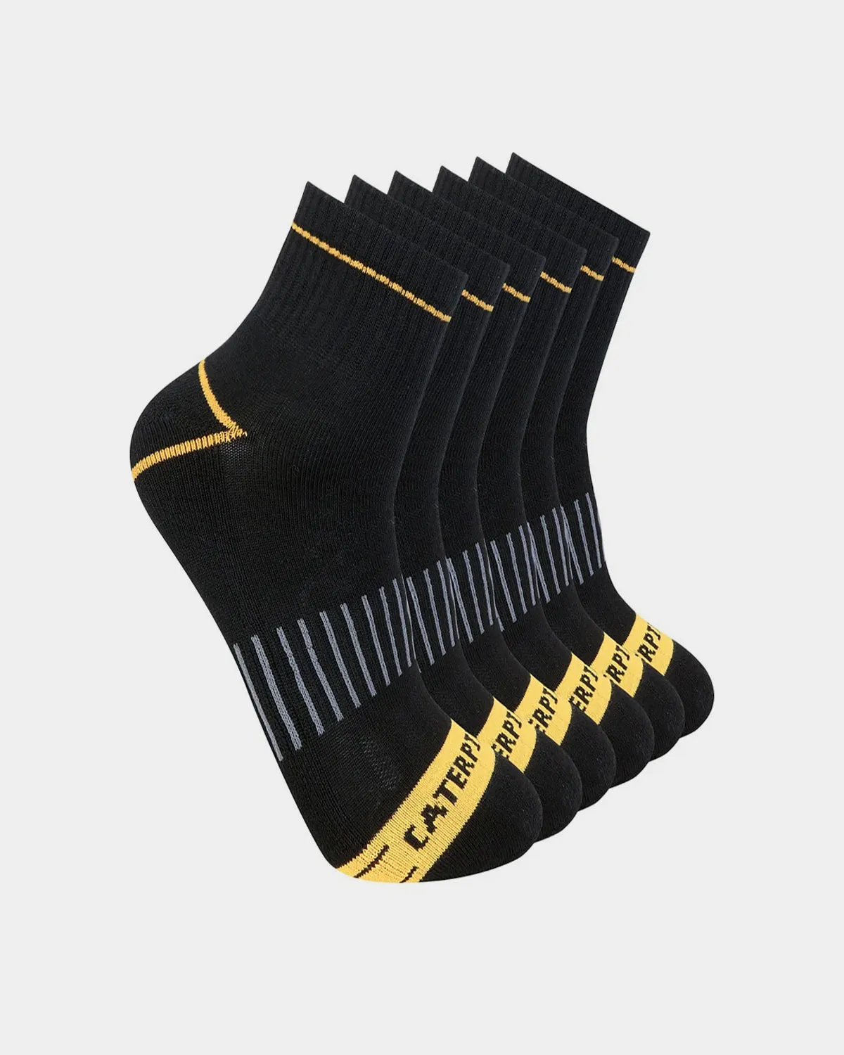 MEN'S ADVANCED HALF CUSHION QUARTER SOCKS (6 PACK) sold by CAT Workwear product image thumbnail 2