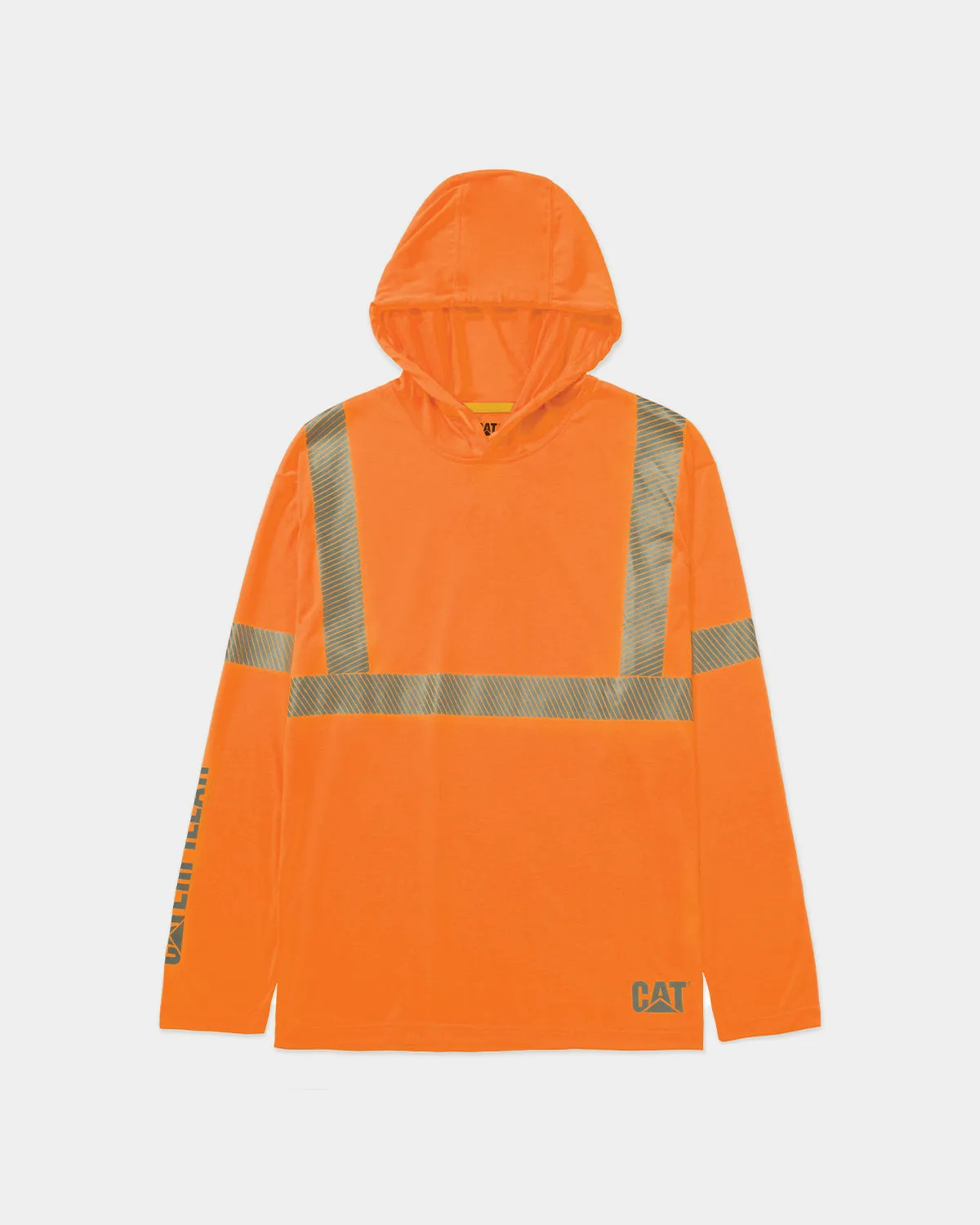 MEN'S ANSI HI-VIS UPF HOODED LONG SLEEVE T-SHIRT sold by CAT Workwear product image thumbnail 4