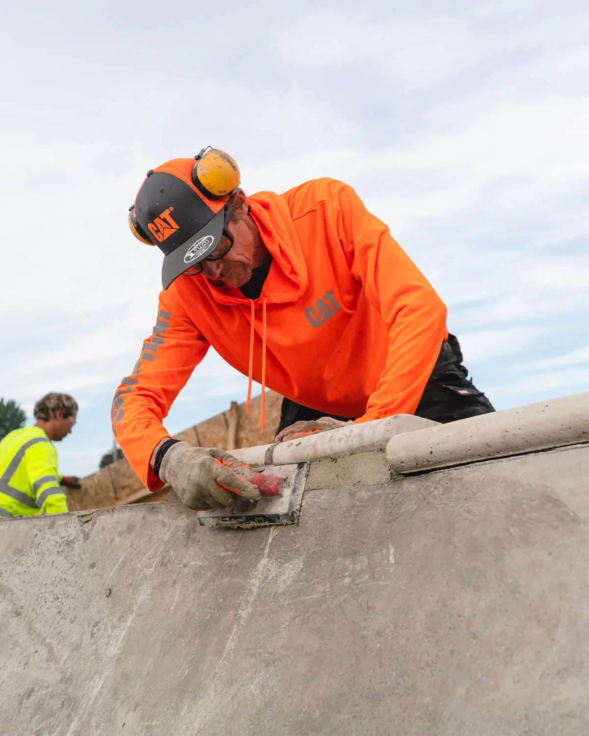 MEN'S HI-VIS UPF HOODED LONG SLEEVE T-SHIRT sold by CAT Workwear product image thumbnail 3