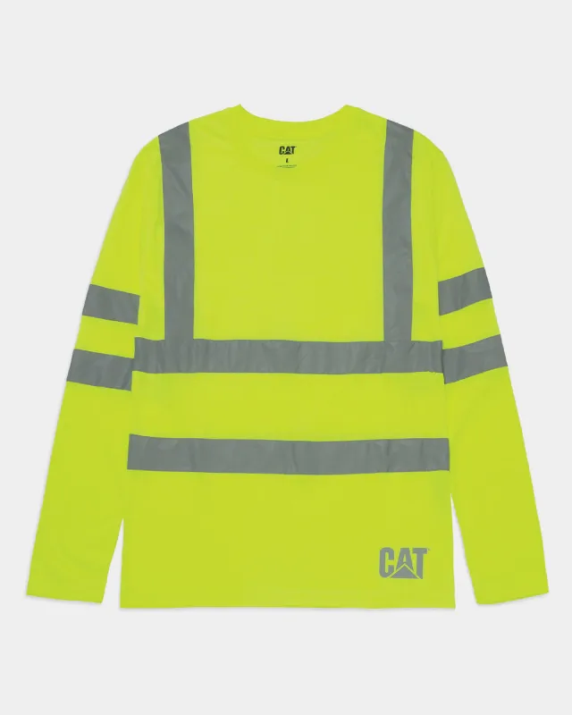 MEN'S LONG SLEEVE HI-VIS CLASS III T-SHIRT sold by CAT Workwear