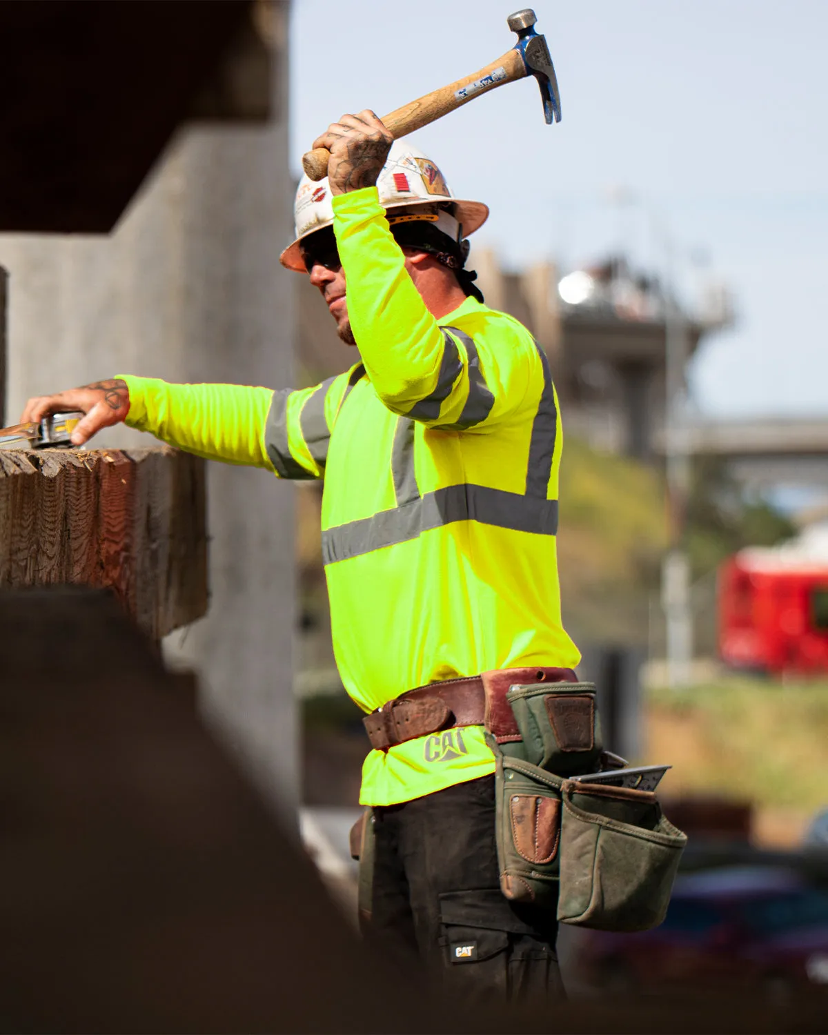 MEN'S LONG SLEEVE HI-VIS CLASS III T-SHIRT sold by CAT Workwear product image thumbnail 2